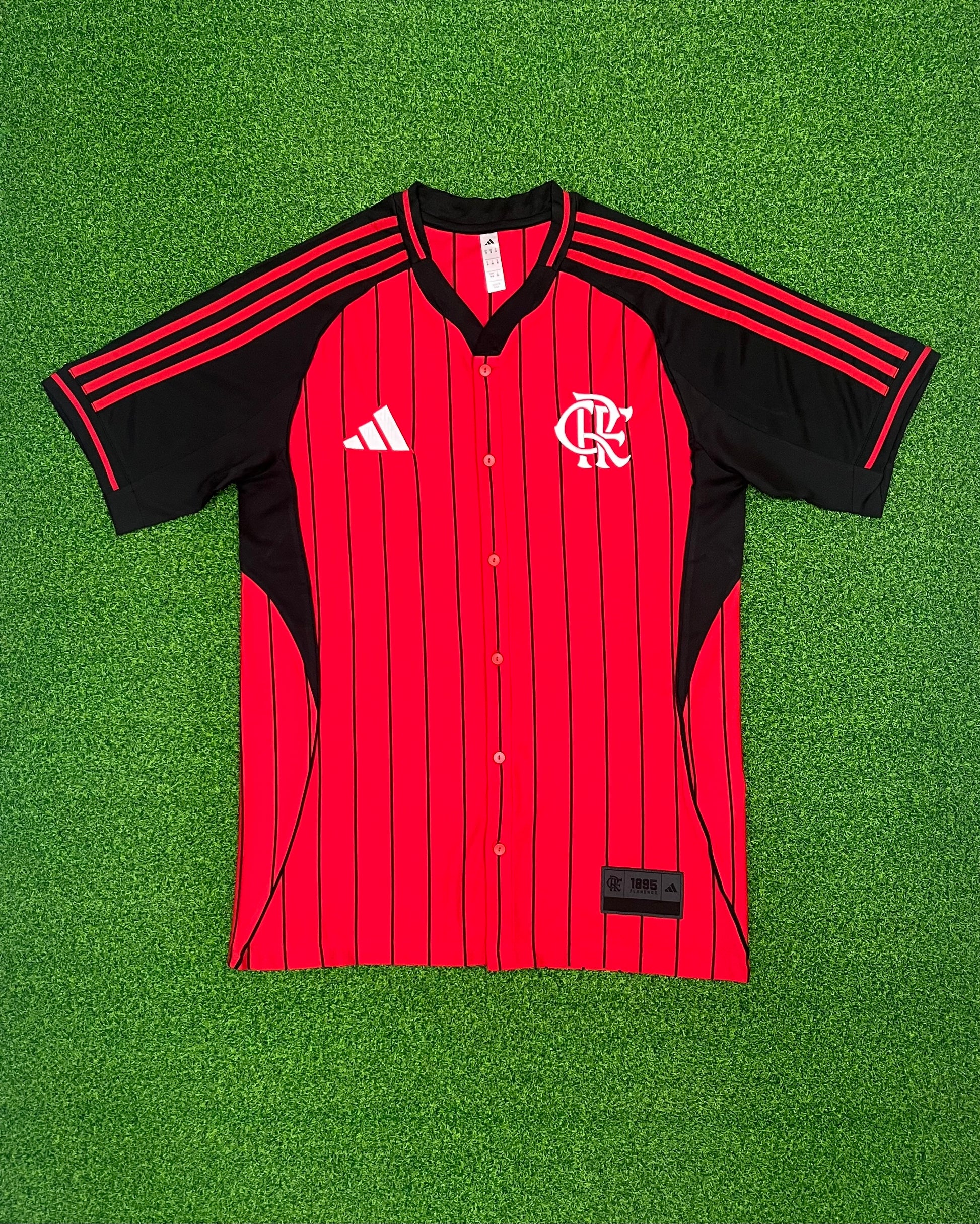 Maillot style baseball Flamengo – Rouge/Noir 1895