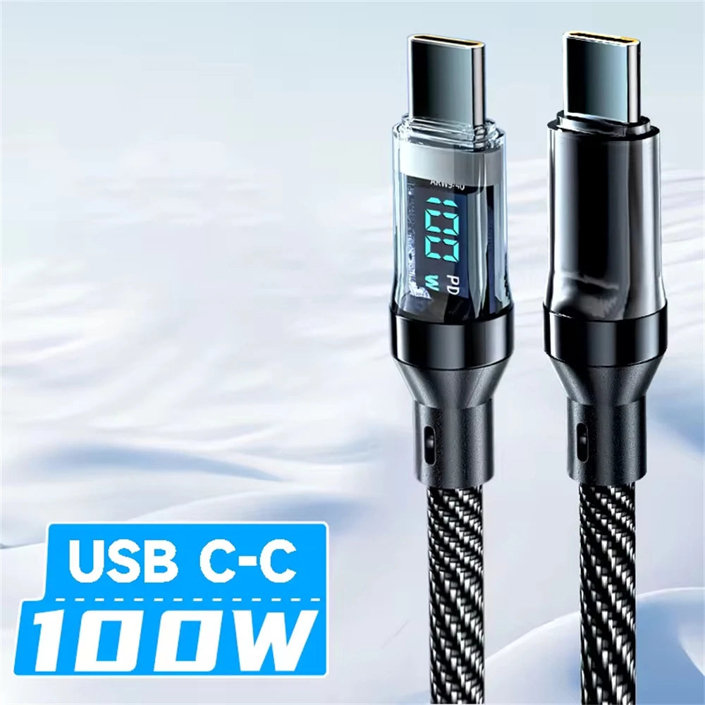 Câble USB-C LED 120W – Charge ultra-rapide & transfert de données